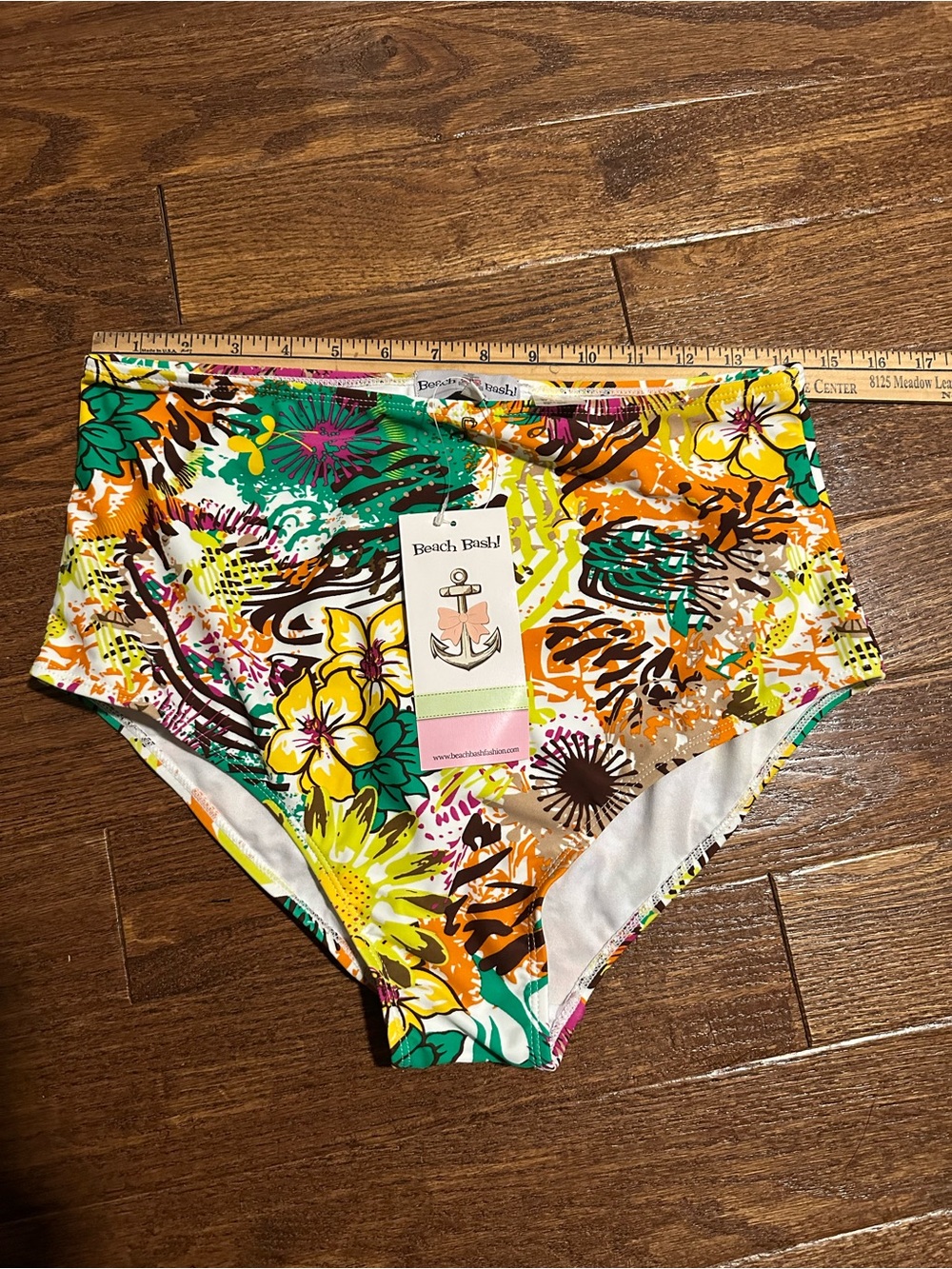 High-Waist Floral Ruffle Bikini Set - Yellow Multi - Picture 7 of 8
